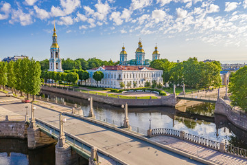 Saint Petersburg. Russia. St. Nicholas Naval Cathedral on the Kryukov channel.  St. Petersburg...