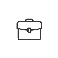 Briefcase icon. Bag symbol. Flat vector sign isolated on white background. Simple vector illustration for graphic and web design.