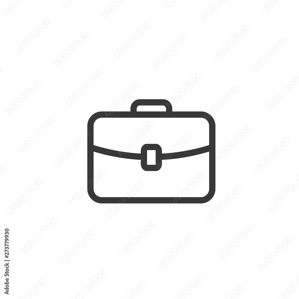 Poster Briefcase icon. Bag symbol. Flat vector sign isolated on white background. Simple vector illustration for graphic and web design.