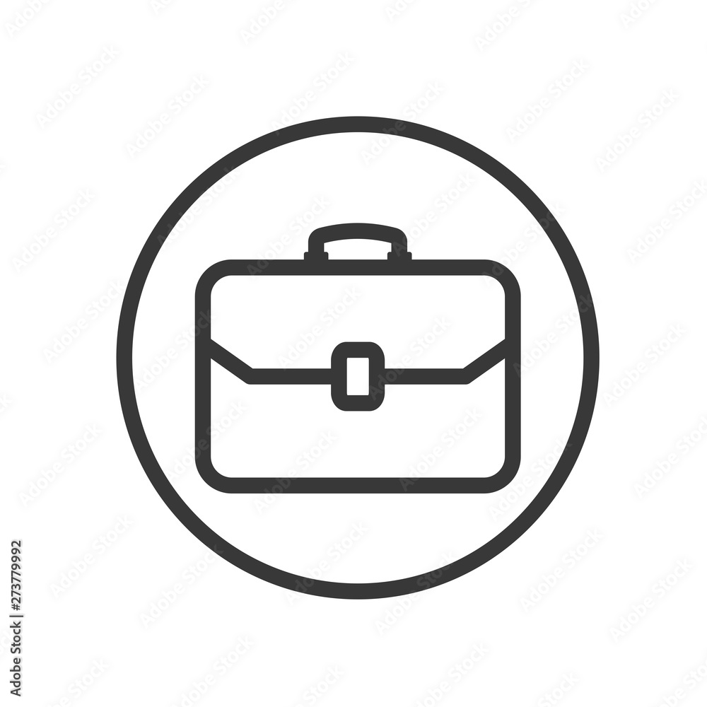 Poster briefcase icon. bag symbol. flat vector sign isolated on white background. simple vector illustratio