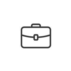 Briefcase icon. Bag symbol. Flat vector sign isolated on white background. Simple vector illustration for graphic and web design.