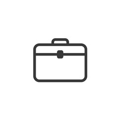 Briefcase icon. Bag symbol. Flat vector sign isolated on white background. Simple vector illustration for graphic and web design.