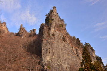 Fototapeta na wymiar 妙義山の岩峰