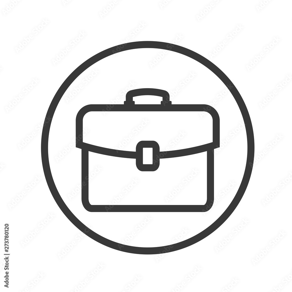 Aufkleber briefcase icon. bag symbol. flat vector sign isolated on white background. simple vector illustratio