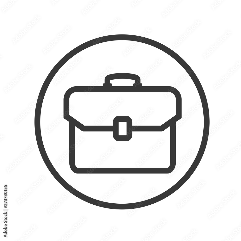 Aufkleber briefcase icon. bag symbol. flat vector sign isolated on white background. simple vector illustratio