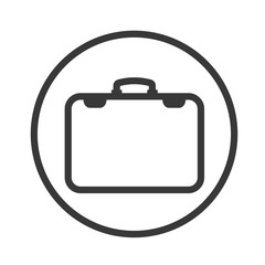 Briefcase icon. Bag symbol. Flat vector sign isolated on white background. Simple vector illustration for graphic and web design.