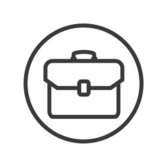 Briefcase icon. Bag symbol. Flat vector sign isolated on white background. Simple vector illustration for graphic and web design.