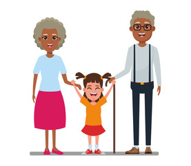 family avatar cartoon character portrait