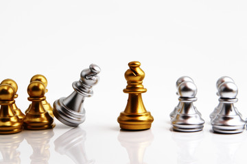 Chess on white background