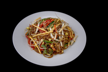 Bean Sprout, glass noodle with vegetables