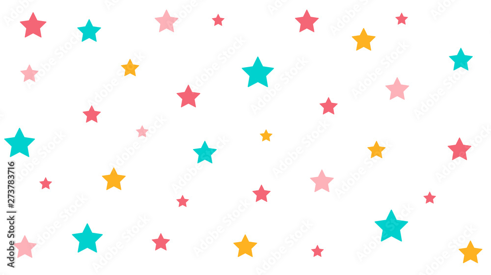 Wall mural abstract stars pattern with soft gradient pastel background in sweet color