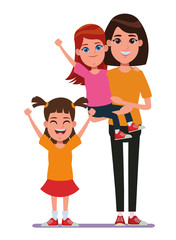 family avatar cartoon character portrait
