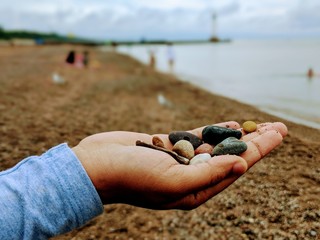 Beach pebbles