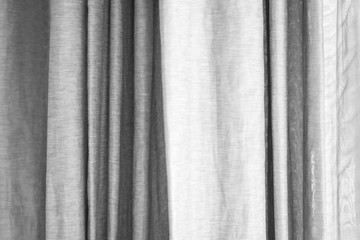 Fototapeta premium White and gray curtains at the windows