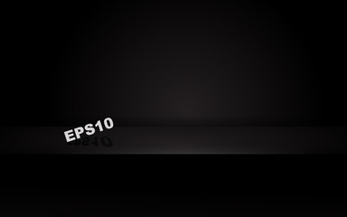 Vector empty studio table room background. Template for use product, content design, advertising, website