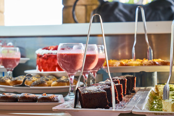 Catering buffet food in luxury restaurant