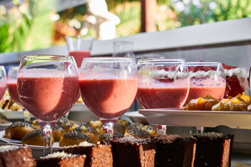 Catering buffet food in luxury restaurant