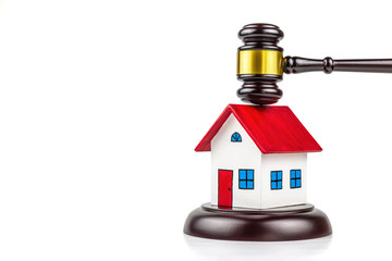 Gavel and small house