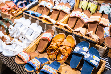 29 March 2019-Thailand::clothing and accessories shop at night market