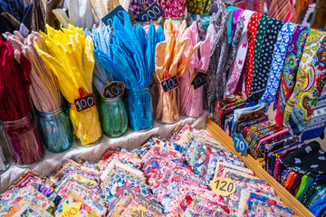 29 March 2019-Thailand::clothing and accessories shop at night market