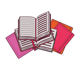 Group of books and hand design