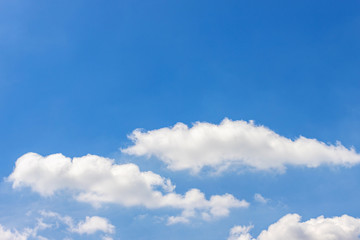 White cloud and blue sky background