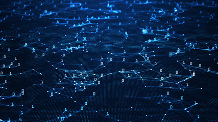  Abstract digital technology background. Artificial Intelligence and Machine Learning Concept.