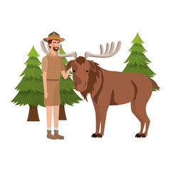 Moose forest animal and ranger of canada design