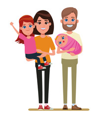 family avatar cartoon character portrait