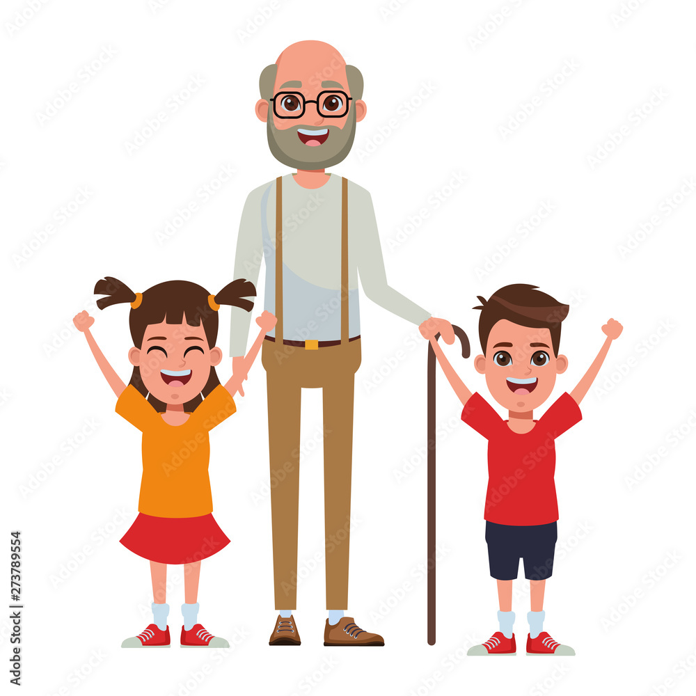 Sticker family avatar cartoon character portrait