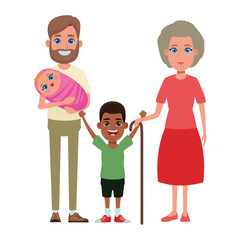 family avatar cartoon character portrait