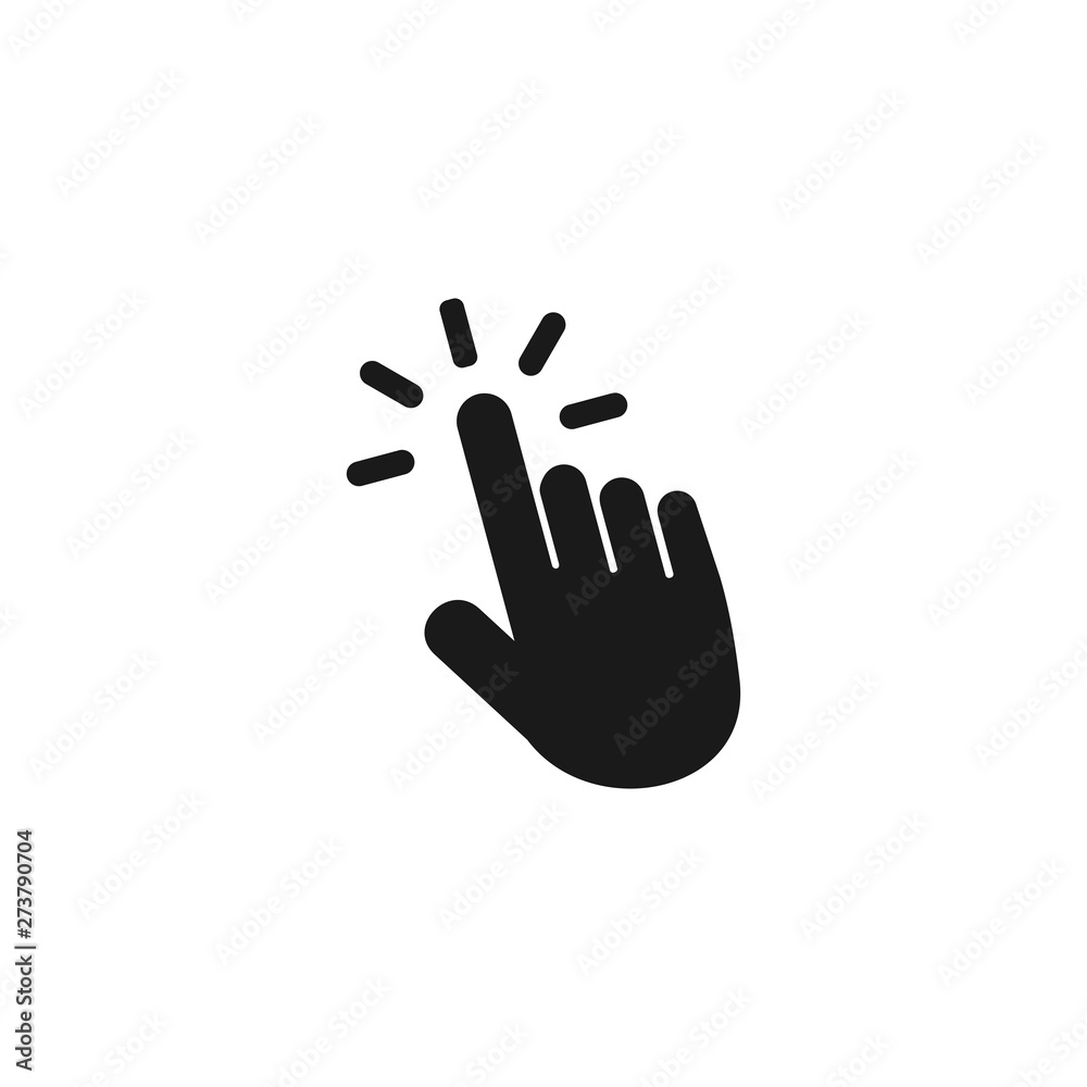 Poster hand cursor icons click set symbol vector for web