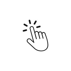 Hand Cursor icons click set symbol vector for web