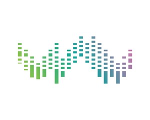 Audio Sound logo template wave design concept icon