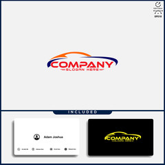 Car logo, abstract car design concept, automotive car logo design template.