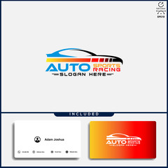 Car logo, abstract car design concept, automotive car logo design template.