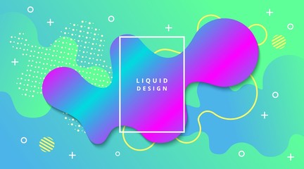 Liquid Gradient Background with fluid shape landscape composition