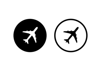 airplane icon Set vector. symbol for web site Computer and mobile.