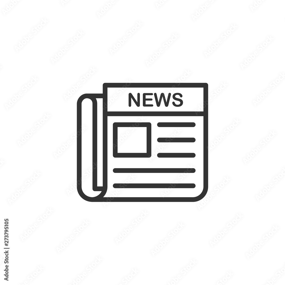 Poster newspaper icon black color editable. newspaper symbol flat vector sign isolated on white background.