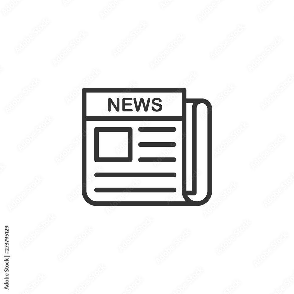 Poster newspaper icon black color editable. newspaper symbol flat vector sign isolated on white background.