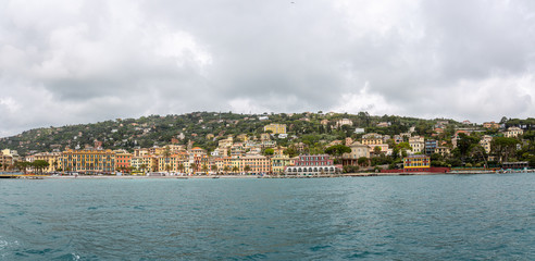 Fototapeta premium Small city from the sea