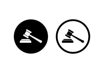 Gavel Logo, gavel icon vector