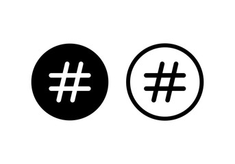 Hashtag icon. Hashtag symbol design from Social Media. symbol for web site Computer and mobile.