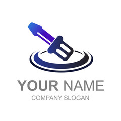 workshop logo with expertise and quick handling, logo ready to use