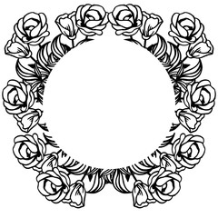 Vector illustration various flower frame for ornate art modern