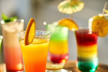 Tasty alcoholic beverage in a hotel