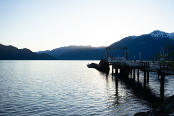 Portage Cove Vancouver BC PNW Mountain Lake Blue