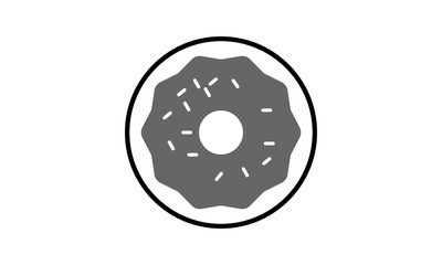 Donut food icon for cafe and sweets menus