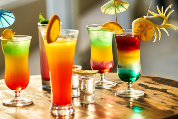 Tasty alcoholic beverage in a hotel