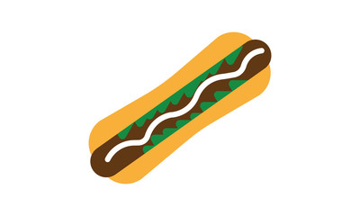 Hotdog icon for fast food menus and restaurants